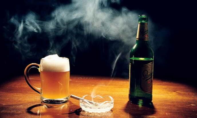 Alcohol and smoking as the cause of chest osteochondrosis