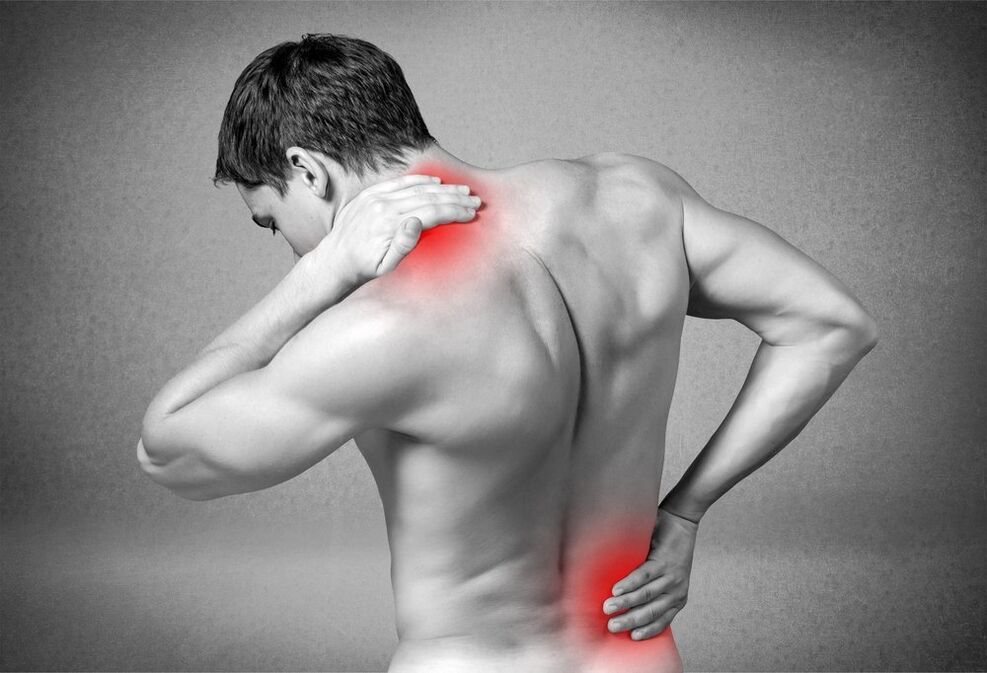 Pain due to osteochondrosis